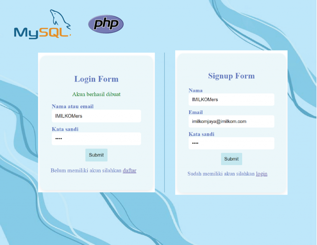 Imilkom Belajar-#10 Cara Membuat Login dan Signup Form di PHP